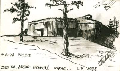 Kresba objektu v roce 1939.